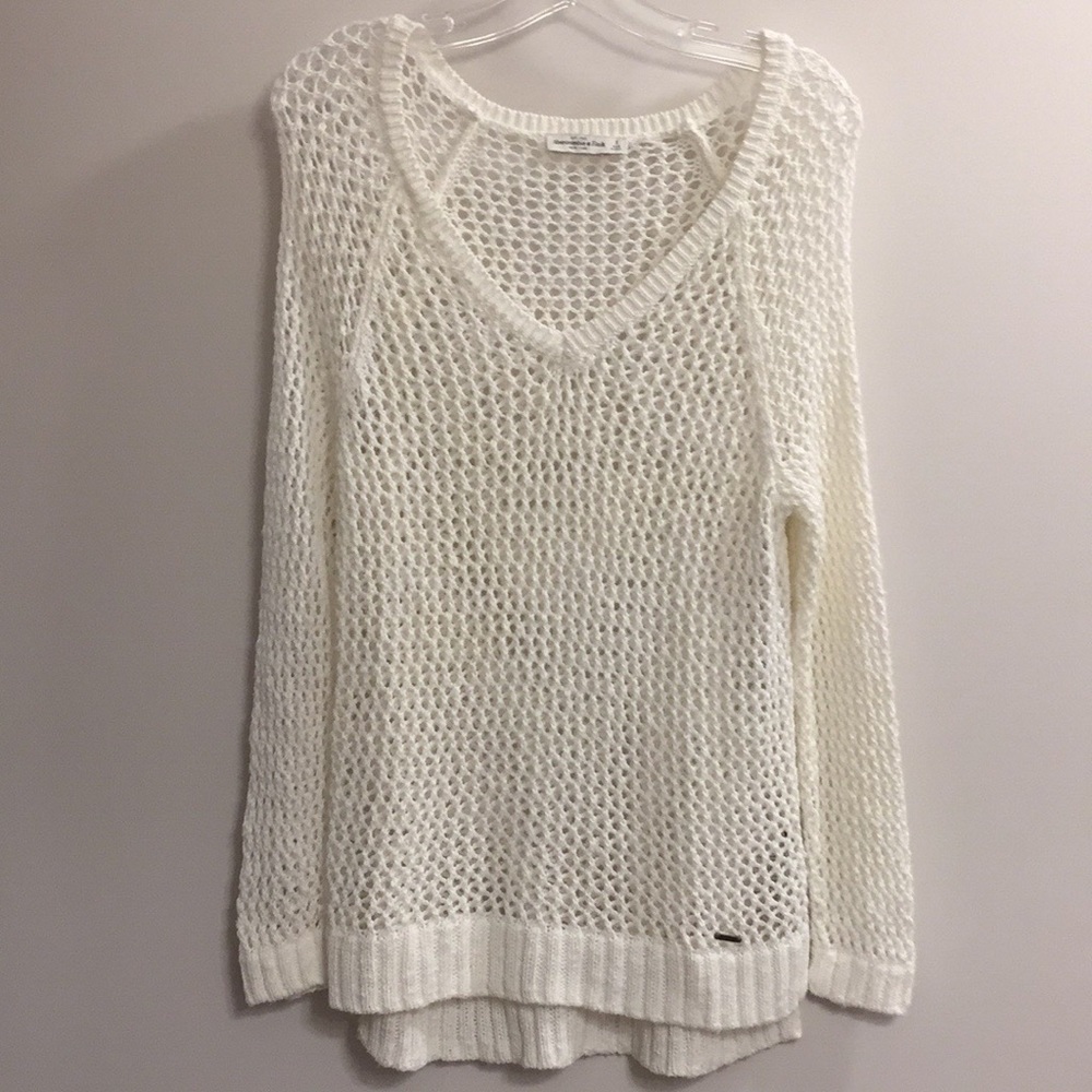 A&F White V-Neck Sweater!